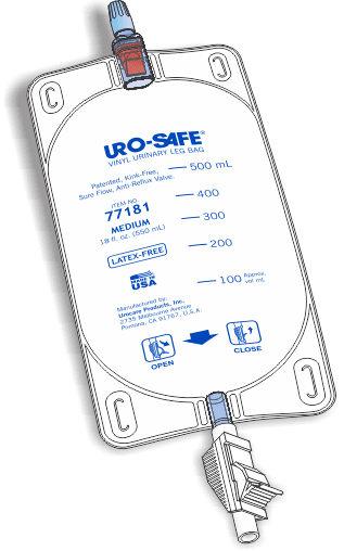 SAC DE JAMBE EN VINYLE JETABLE URO-SAFE AVEC PINCE À POUCE
