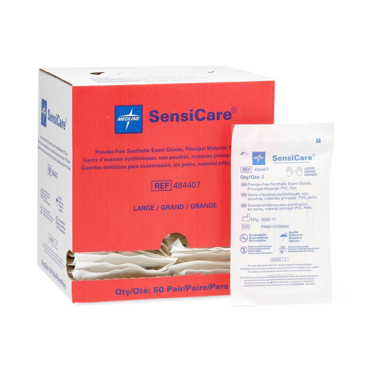 SensiCare Stretch Vinyl Sterile Exam Gloves
