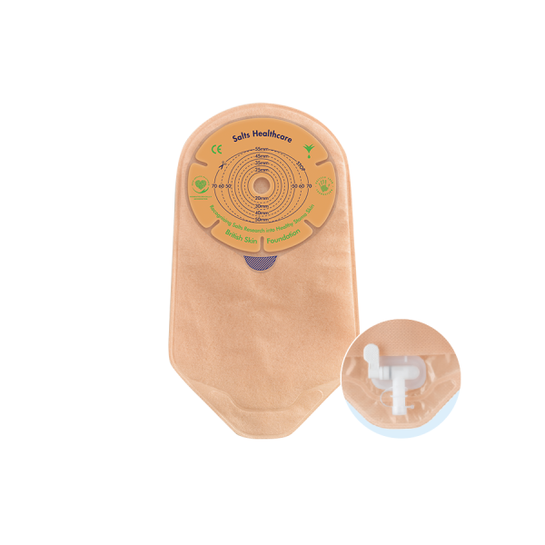 Salts Confidence Natural Advance 1-Piece Urostomy Pouch, Pre-Cut