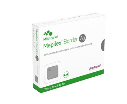 Mepilex Border Ag Antimicrobial Foam Dressing with Silver