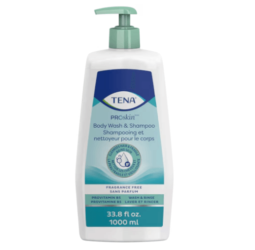 Tena Body Wash and Shampoo Scent Free