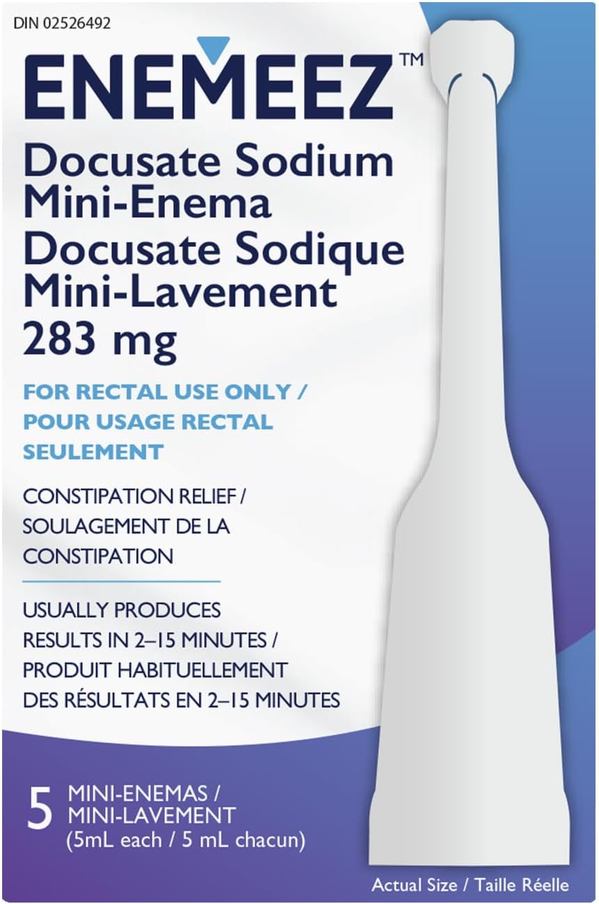 Enemeez Docusate Sodium Mini-Enema 283 mg, DIN 02526492 5/Box