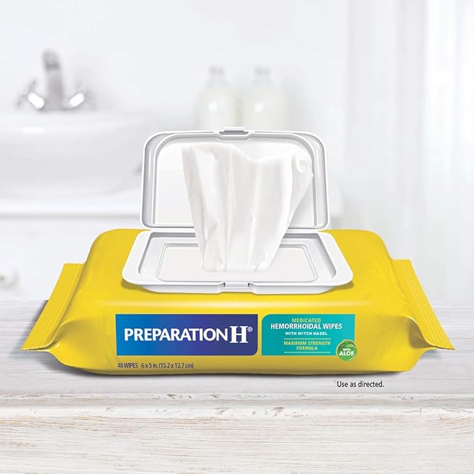 Preparation H Medicated Hemorrhoidal Wipes 60 Wipes