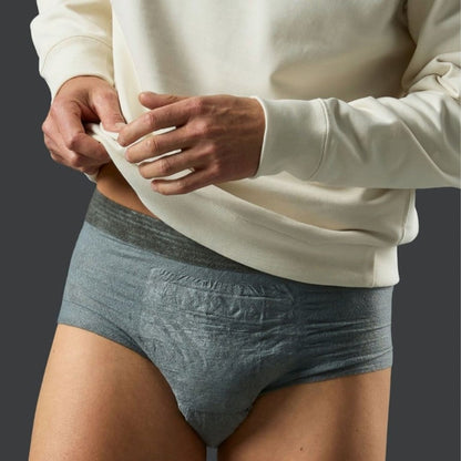 DependRealFitLXL man demoing the gray 