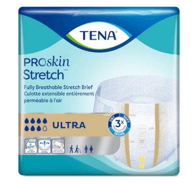 TENA ProSkin Stretch Ultra Incontinence Briefs, Fully Breathable