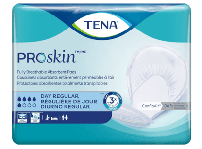 TENA ProSkin Day Regular, Fully Breathable Large Absorbent Pads