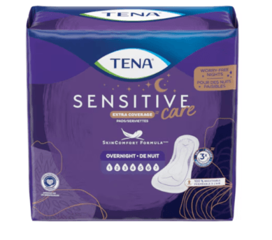 TENA Sensitive Care Extra Coverage Overnight Pads