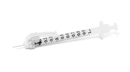BD SafetyGlide Tuberculin Syringe with Permanently Attached Needle