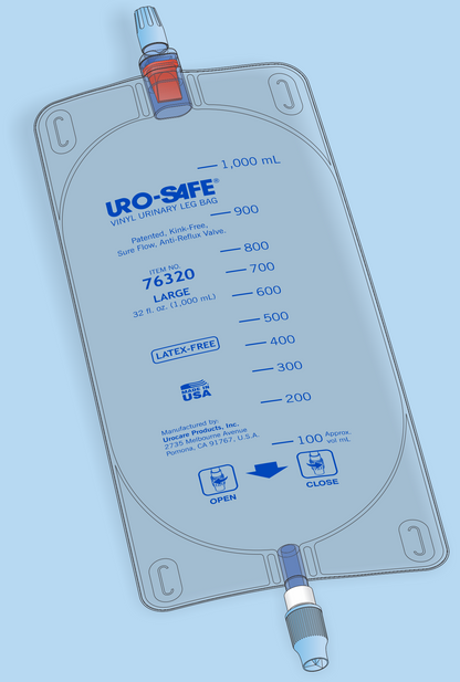 Urocare Uro-Safe Vinyl Disposable Leg Bag